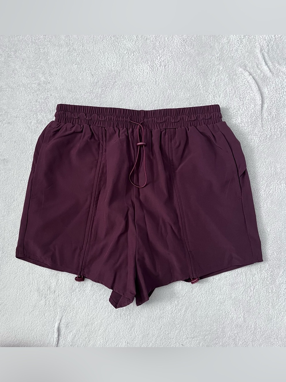 Halara Burgundy 2 in 1 Athletic Shorts Flowy Lined Running Gym Activewear Small